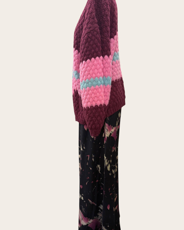 Hush navy/pink soft satin mix skirt Size 12