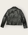 Whistles leather biker black jacket size 14