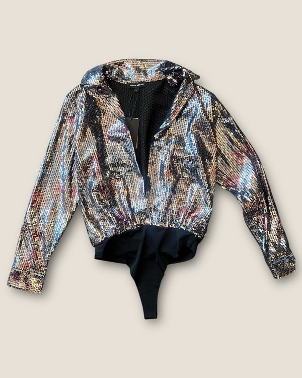 Nadine Merabi Gunmetal body size small