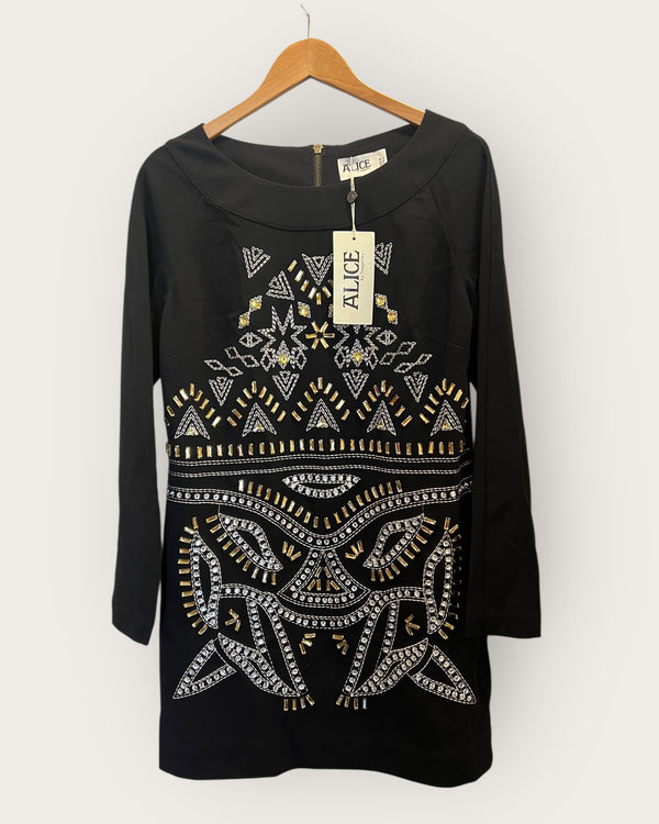 Alice Temperly Beaded shift dress size 10