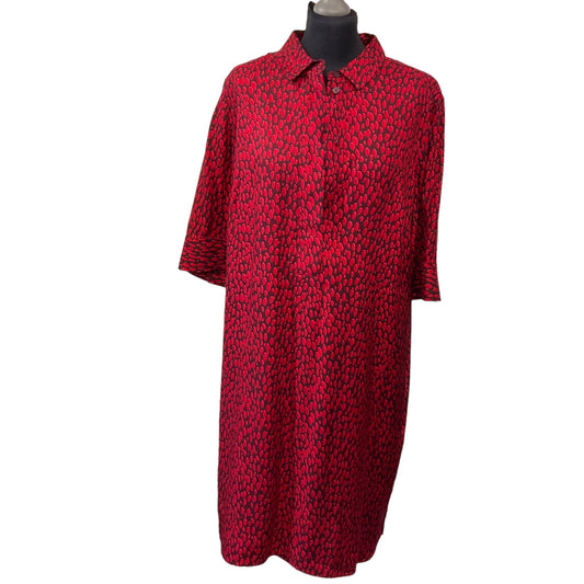 Hobbs burgundy/pink tunic dress size 16