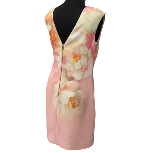 Ted Baker pink floral dress 10