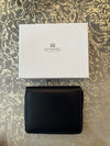 Sunspel Mens Black Leather zipped wallet