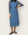 Whistles blue/black spot dress size 12