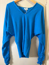 Reiss Royal Blue V-Neck Wool-Mix Knit – Size Small