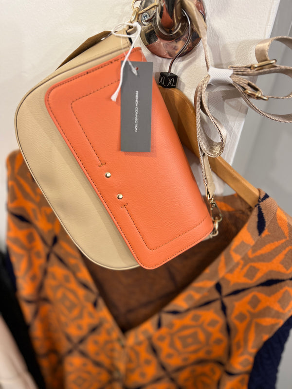 French connection nude/orange bag