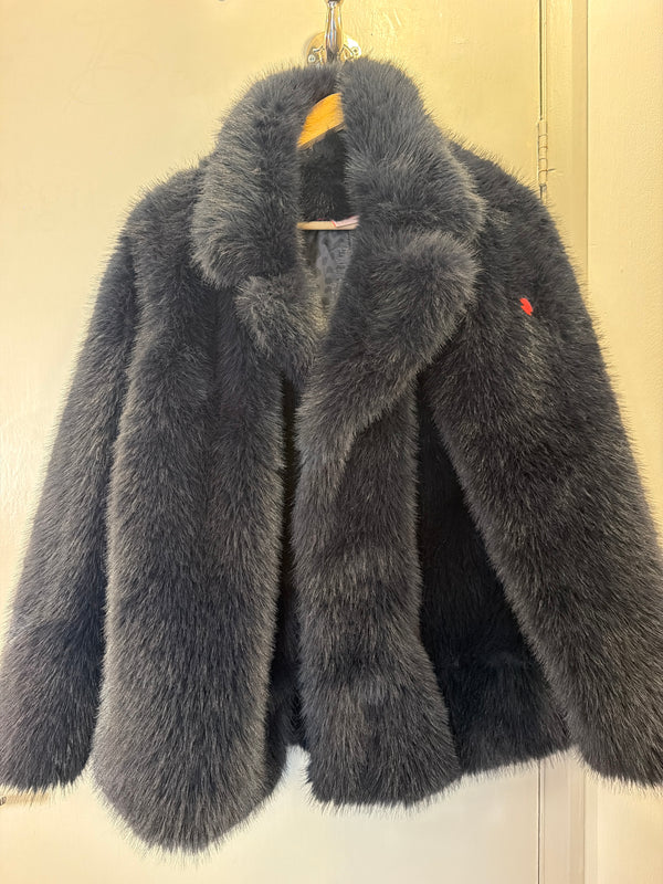 Scamp & Dude Navy Faux Fur Jacket – Size 14