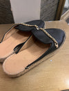 Mint velvet black gold chain mules Size 5