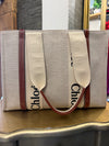 Chloé Woody Tote Bag – Beige & Brown