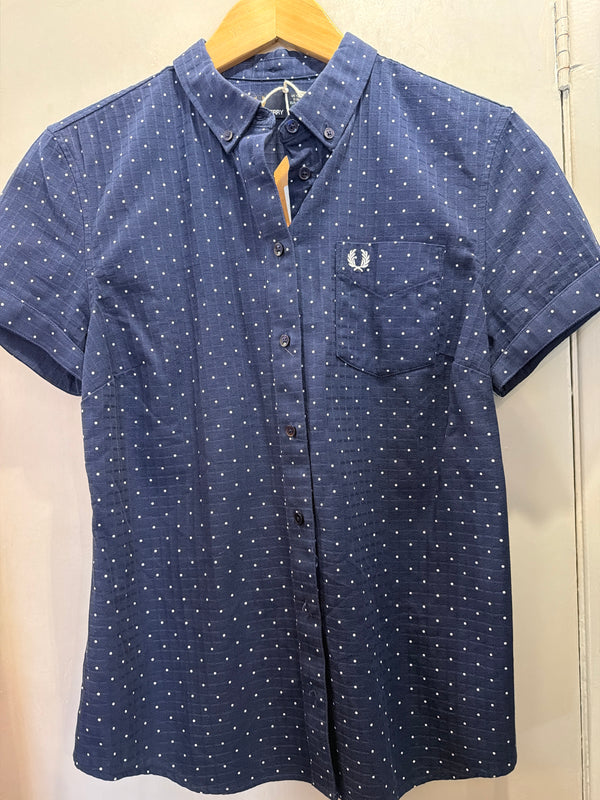 Fred perry navy spot shirt 12