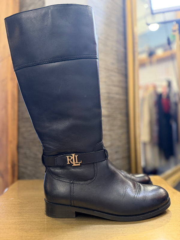 RL Long black boots size 5