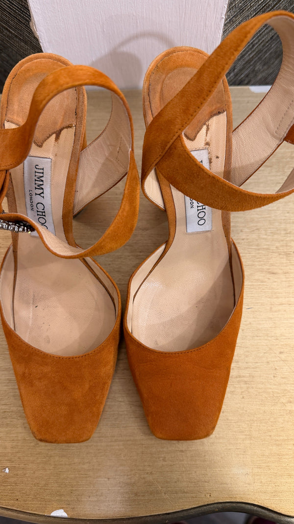 Jimmy Choo Tan suede heels size 39