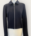 Whistles navy knitted Jacket Size 12