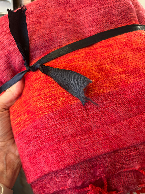 Curious Yak Bright Berry Blanket