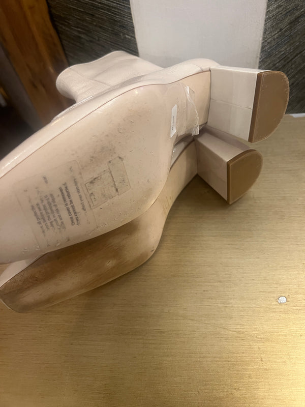 L KBennett cream patient leather boots size 8
