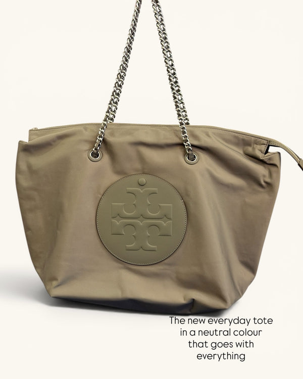 Tory Burch khaki Ella chain tote