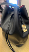 Ralph Lauren black/red leather bucket handbag