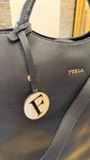 Furla black Steffano leather tote handbag
