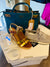 Guess Teal Print Handbag Tote | As New, Pre-Owned