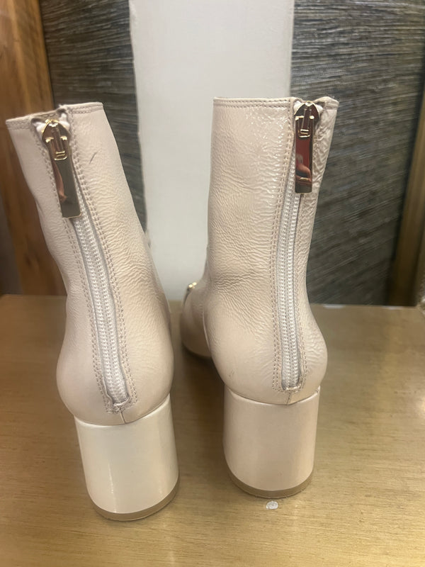L KBennett cream patient leather boots size 8