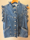 Mint velvet denim waistcoat size small