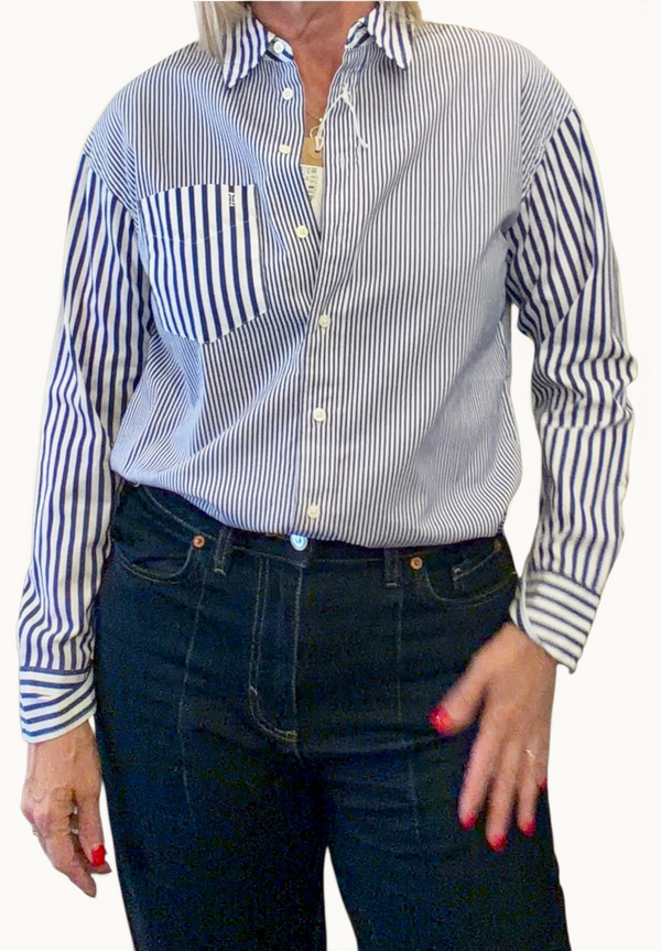 Ralph Lauren blue stripe shirt size small