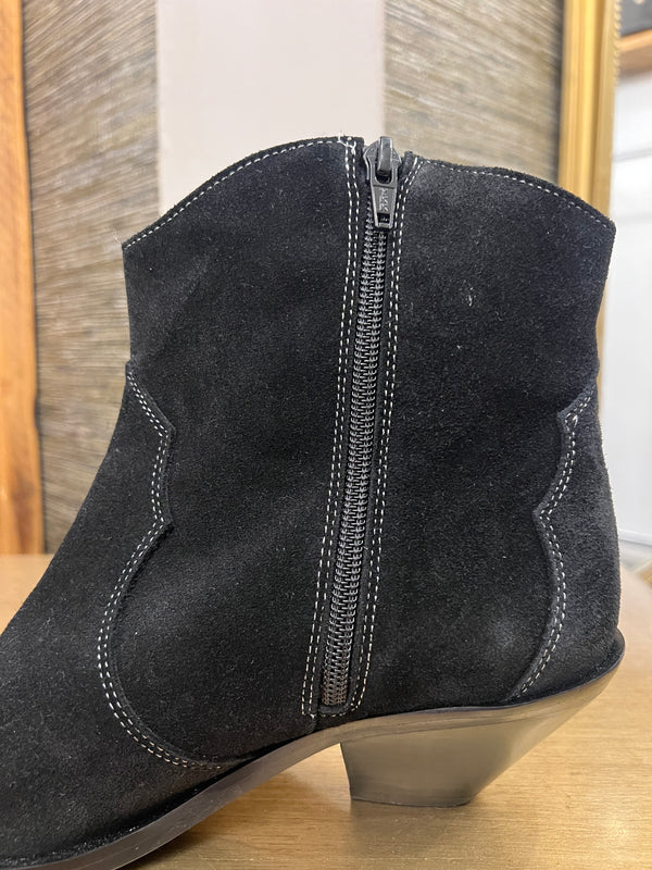 Mint Velvet Black suede ankle boots size 39