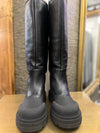 Zara black chunky boots size 38