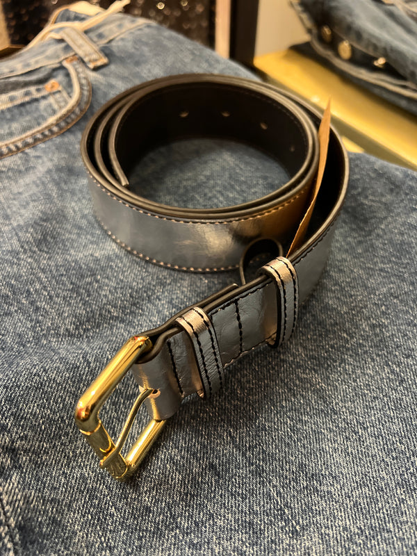 Jigsaw silver leather belt size M