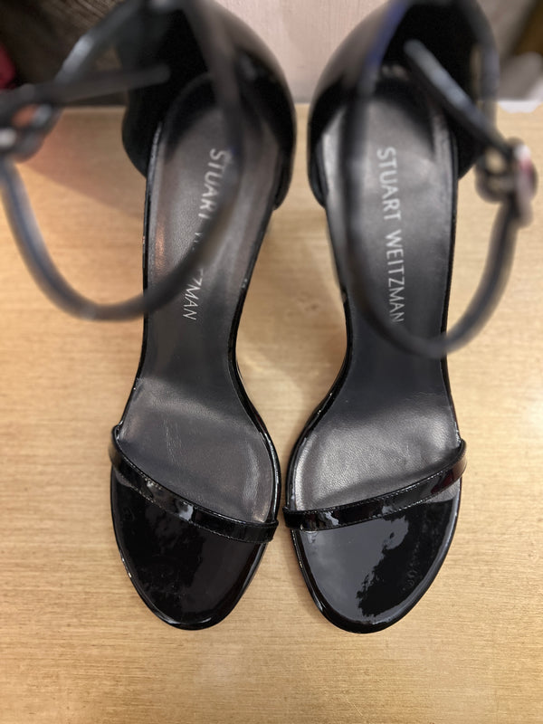 Stuart weitzman black patent heels 39