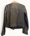 MDK grey leather biker jacket Size Medium/12