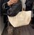 All saints white leather tote handbag
