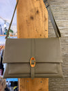 Coccinelle khaki leather handbag