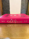 Lulu Guinness limited edition ‘Dare to be Different’ Book Pink/Silver clutch handbag