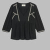 BA+SH 3/4 sleeve embroidered top size 6