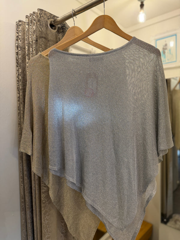 Mint velvet gold poncho one size