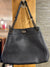 Coach Edie Navy pebble leather handbag