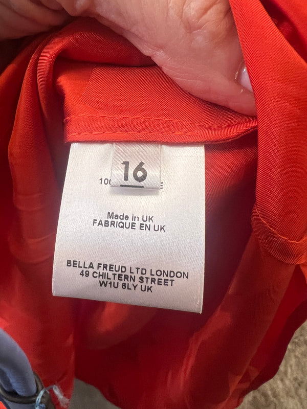 Bella Freud burnt orange star dress size 16
