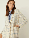 Emme tweed white/blue jacket size 14