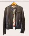 Joshua black leather jacket size 12