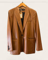 Zara pleather tan jacket Size Medium