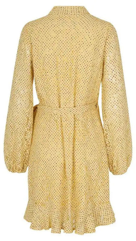 Cras lemon lace wrap dress size size 10