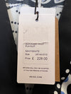 Reiss Blue/ Black patterned playsuit size 14