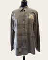 Ralph Laurenblack/ white gingham shirt size L
