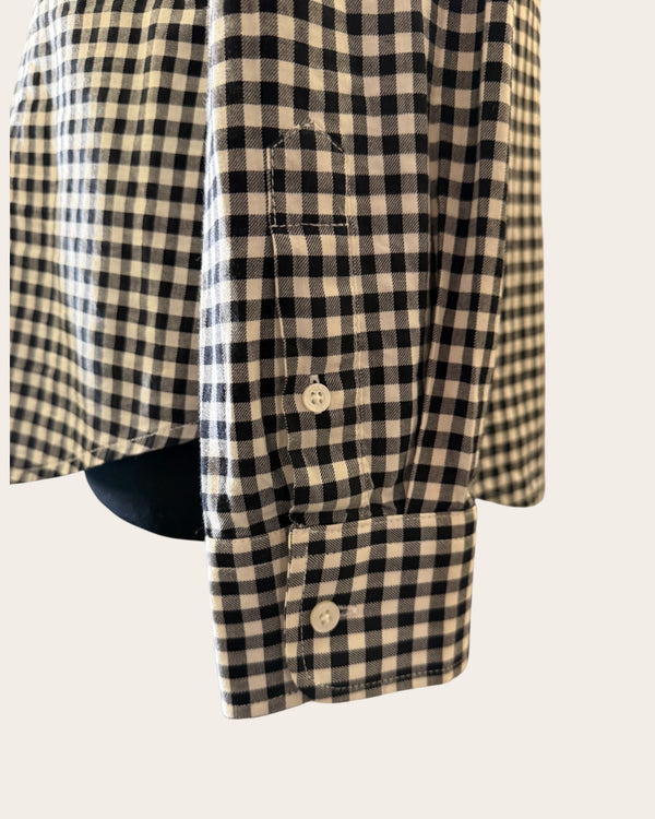 Ralph Laurenblack/ white gingham shirt size L