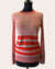 Sandro orange stripe knit top size small