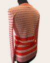 Sandro orange stripe knit top size small