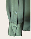 M&S green satin shirt size 8