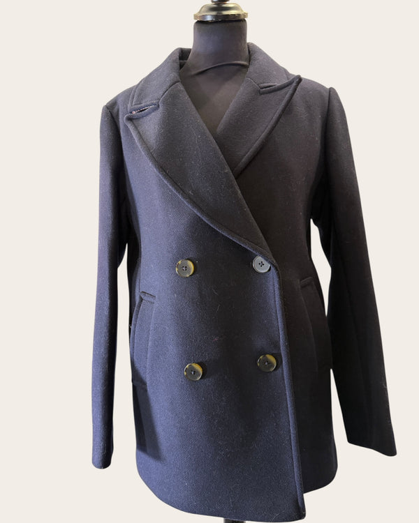 Autograph navy pea coat size 6