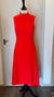 Karen Millen Red Midi Day Dress - Size 10